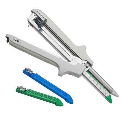 Reloadable Linear Cutter Stapler with cutting knife integrated into the staple cartridge