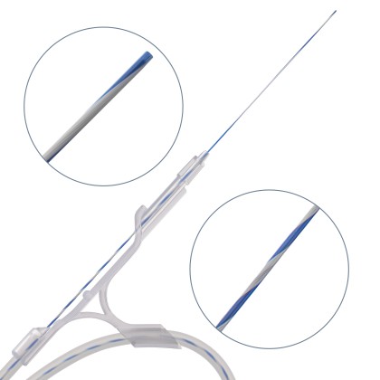 Urology guidewires blue and white