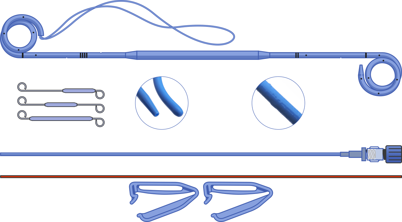 Double Loop Tumor Stents with Retraction thread