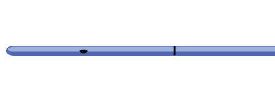 The closed cylindrical tip facilitates easy and atraumatic insertion of the catheter